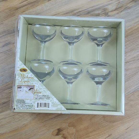 💜NIB Victoria Lynn 4" Miniature Decorative Champagne Glasses Set of 12 - Picture 3 of 9